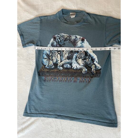 Vintage Siegfried & Roy White Tigers Tee Made USA Small - Picture 3 of 7
